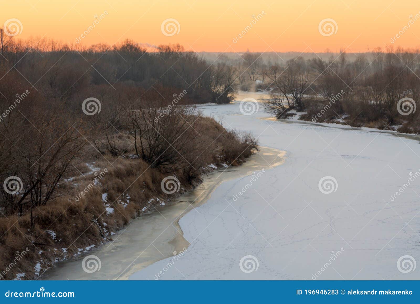 Dangerous Winter River Ravines Off the Coast Stock Image Image of