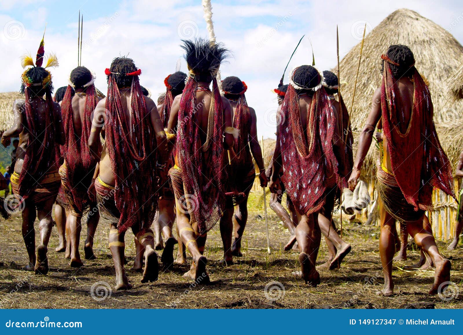 Dani People During Tribe Festival In Wamena Stock Image Image Of 