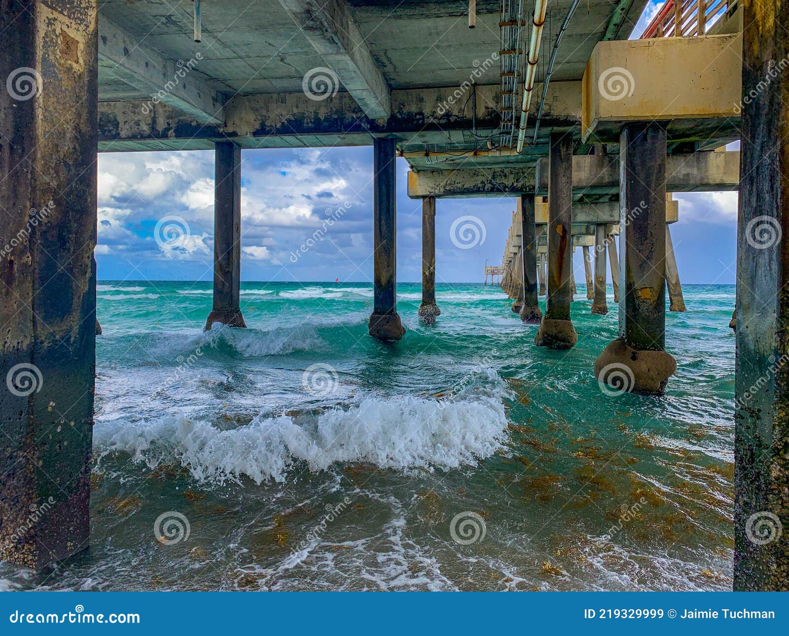 Dania Beach Pier in the Ocean Stock Image Image of blue, ocean 219329999