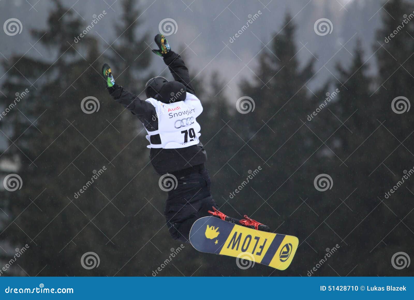 Daniel Porkert - slopestyle. Daniel Porkert de la República Checa en la raza del mundial del slopestyle celebrada en Spindleruv Mlyn, República Checa, en 14 3 2015