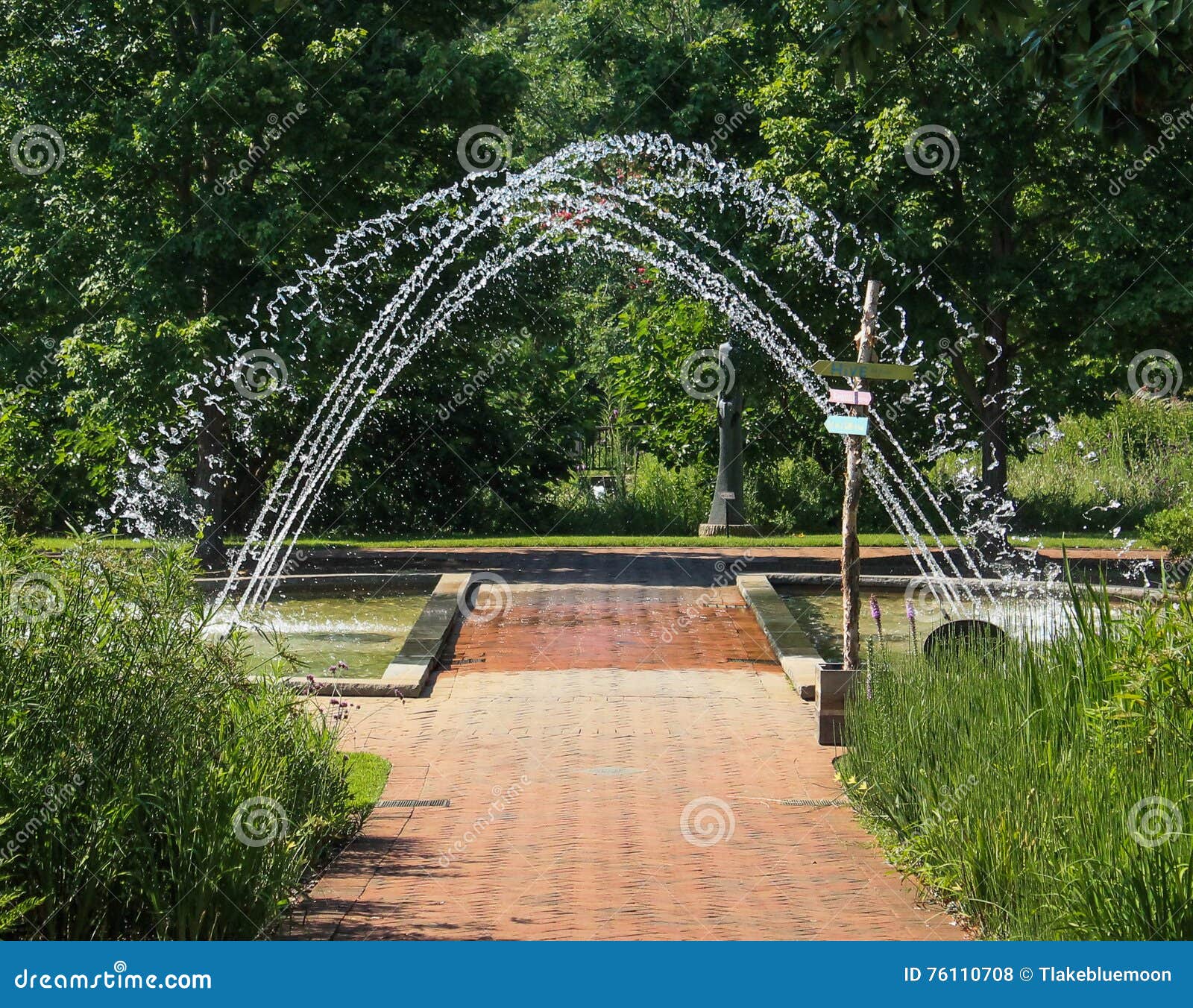 Daniel Stowe Garden Arched Fountain Editorial Stock Photo Image