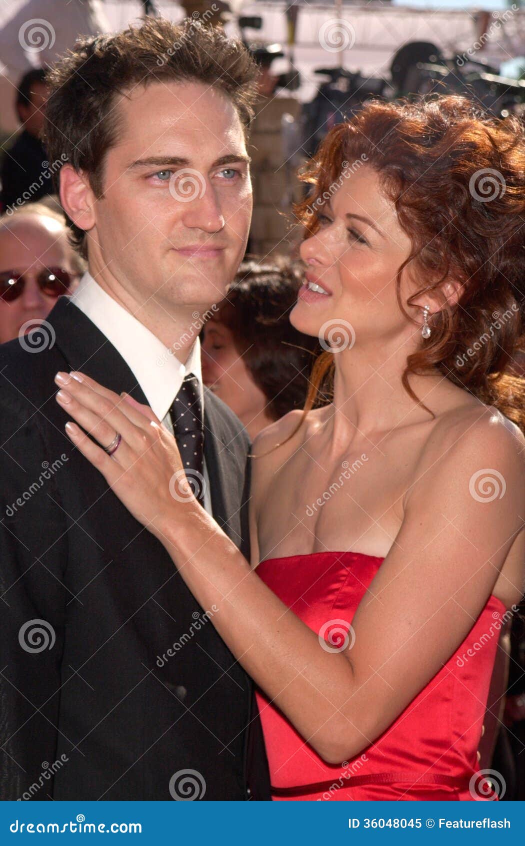 Daniel Zelman, Debra Messing Redactionele Afbeelding Image of emmer