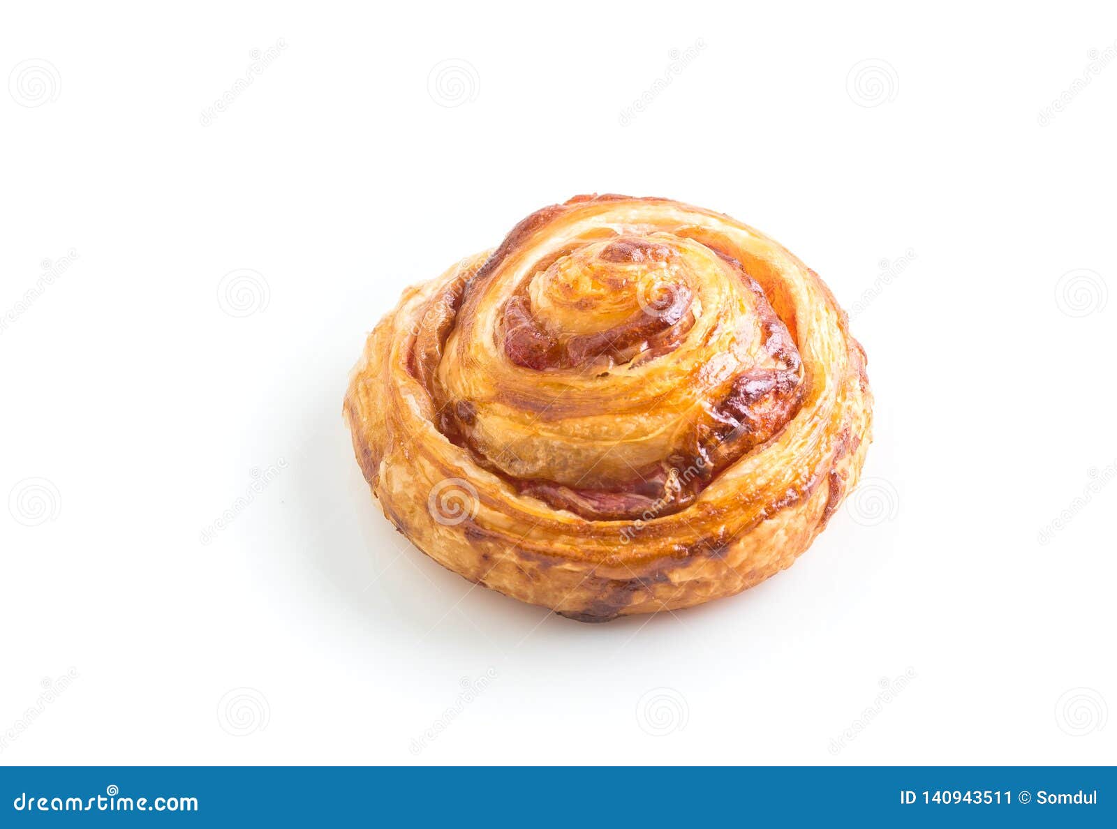 Danish Pastry on White Background Stock Image - Image of plate, pastry:  140943511
