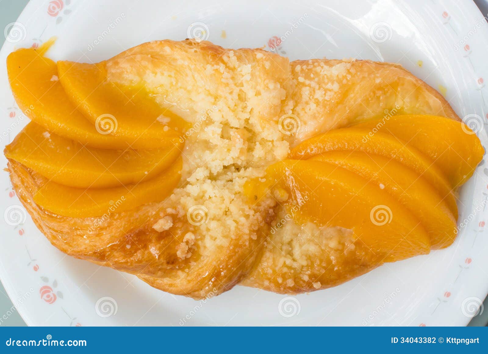 Danish Peach pie stock photo. Image of baked, calorie 34043382