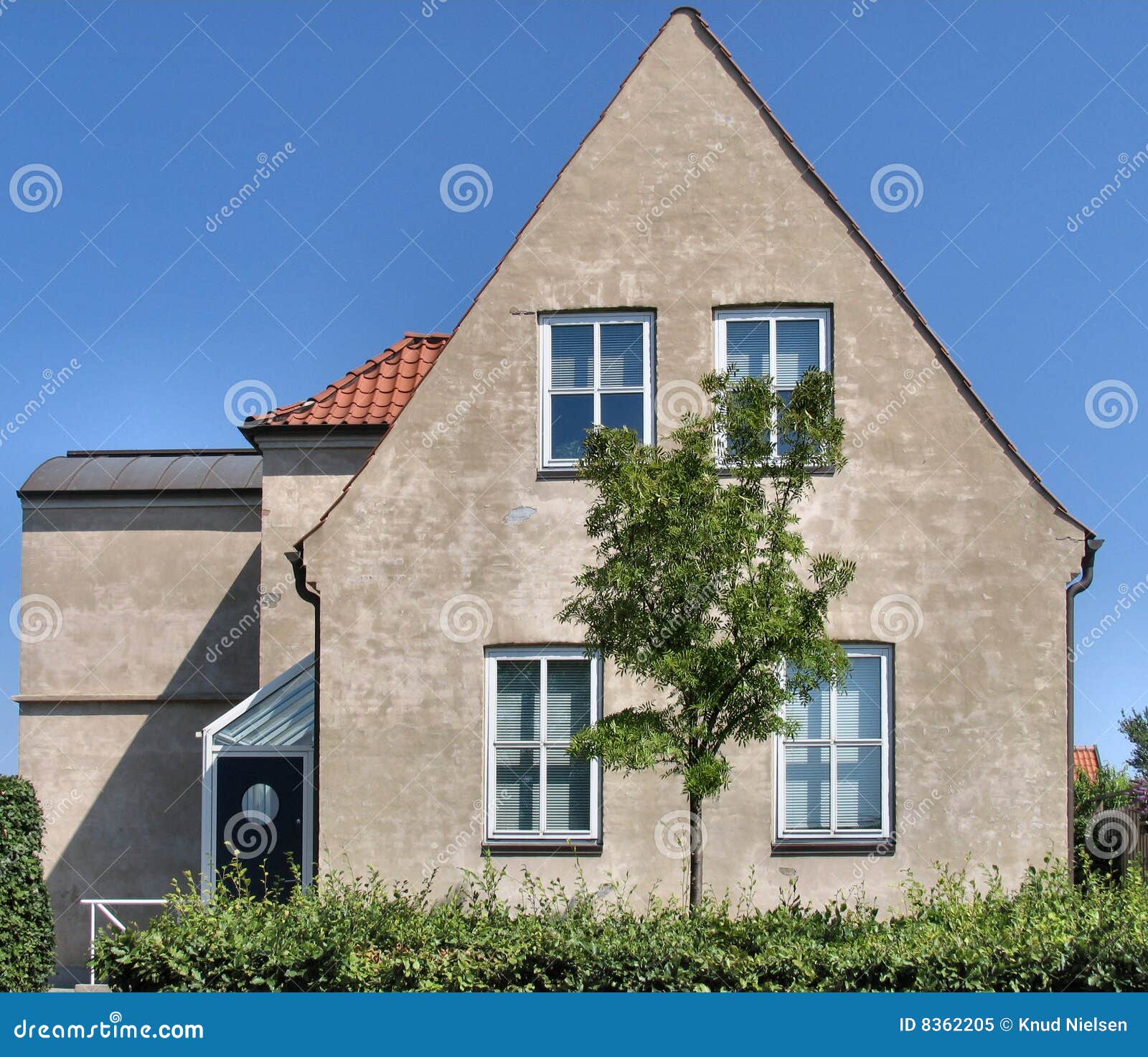 Danish villa stock image. Image of sunny, gray, villa 8362205