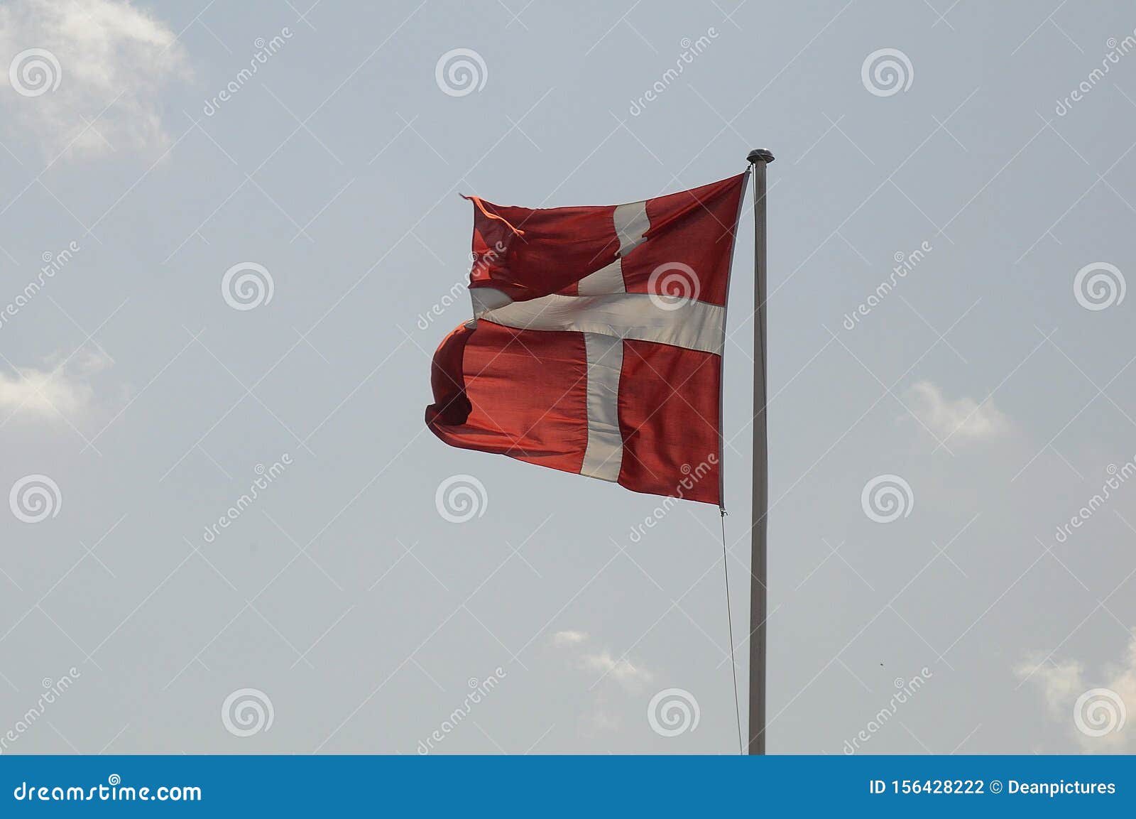 dannebrog or in othe word danish flag flys over copenhagen