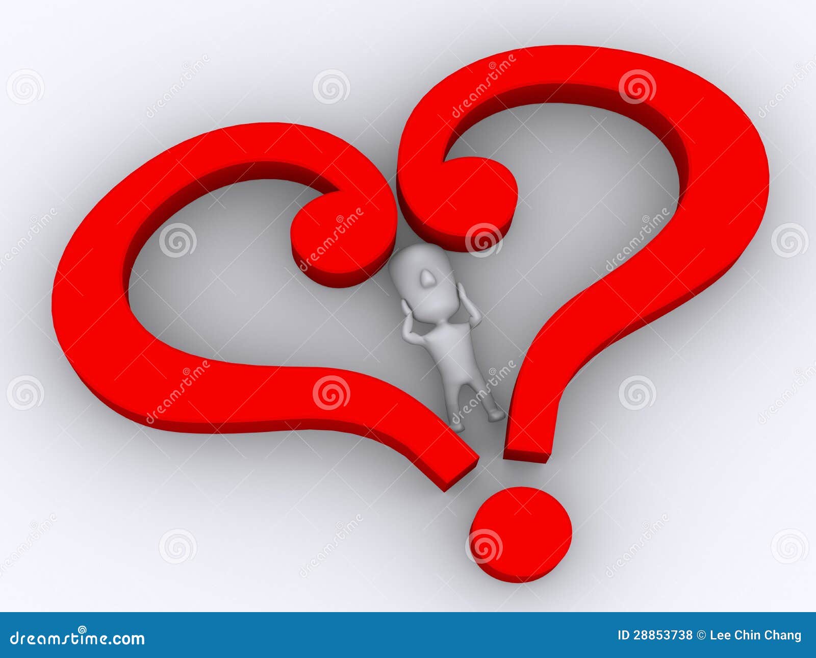 Dans Le Doute De L Amour Illustration Stock Illustration Du Melange