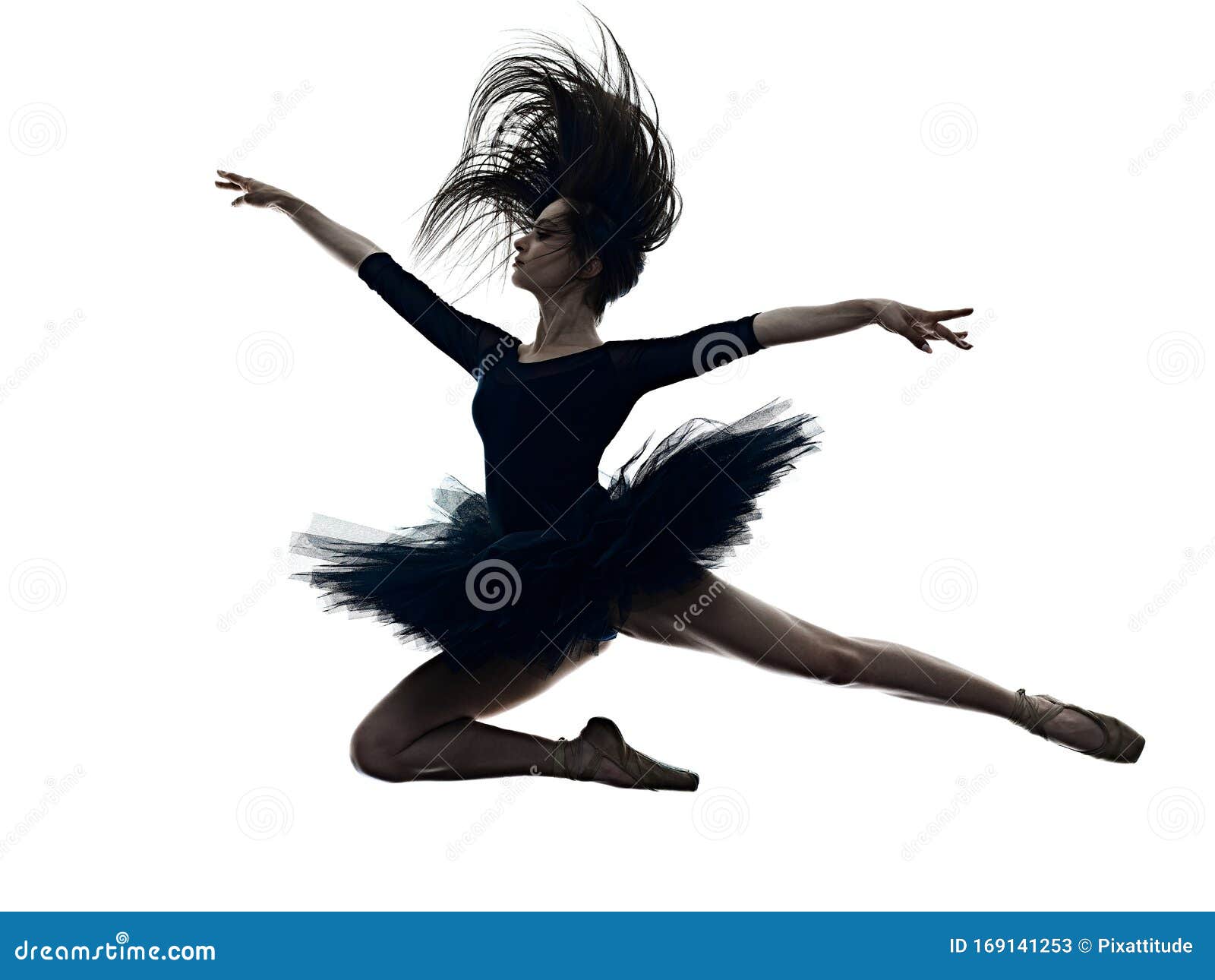 Belle Femme Danseuse De Ballet Dans Un Tutu Blanc Pratiquant Des Pas De Danse  Classique En Studio Avant La Représentation