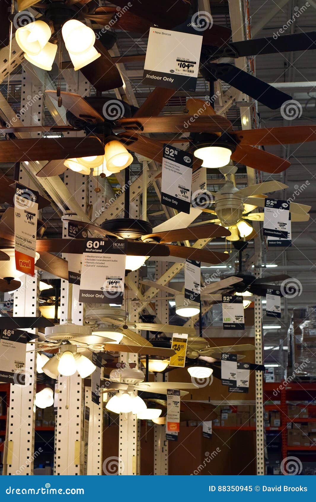 Light And Ceiling Fan Display Editorial Image Image Of Editorial