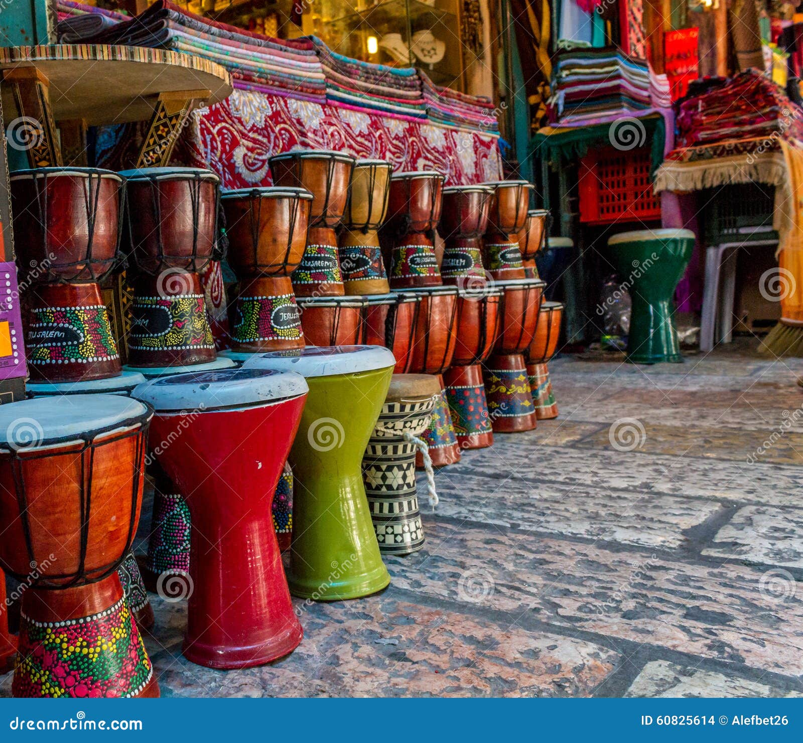 Darbuka, Market in Old Jerusalem Stock Photo Image of instrument