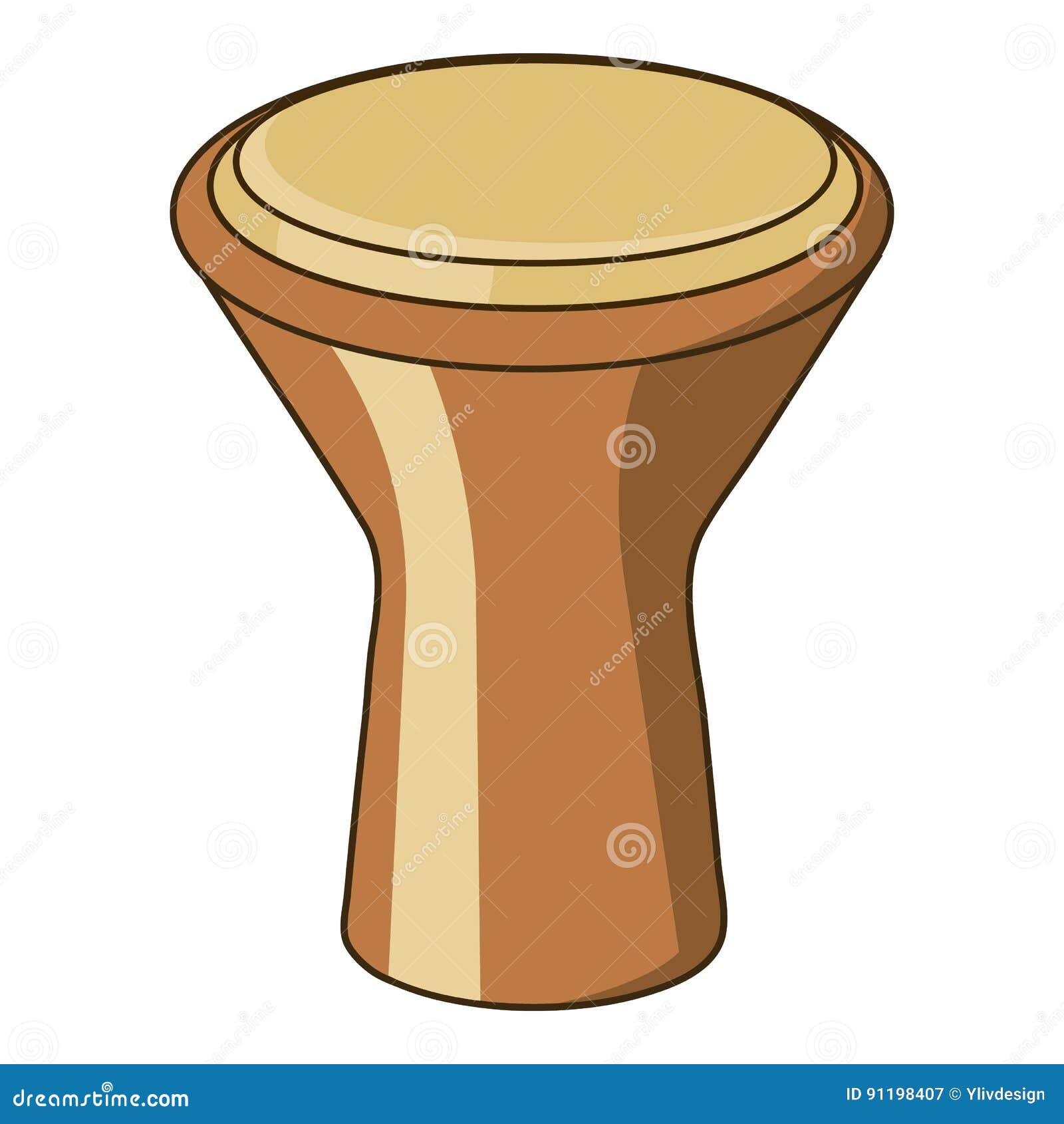 Darbuka Percussive Musical Instrument Icon Stock Vector Illustration