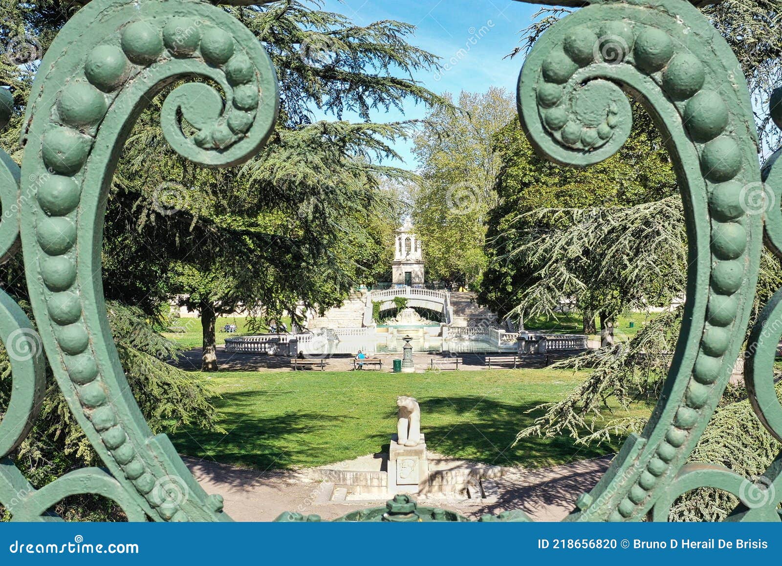 Darcy Garden View through the Gate Editorial Image Image of water