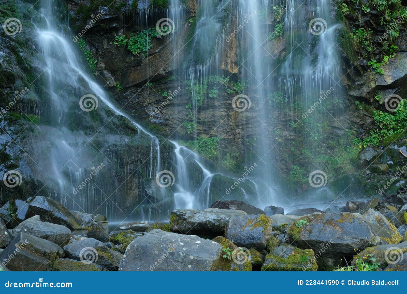 dardagna waterfalls  in emilia-romagna, italy