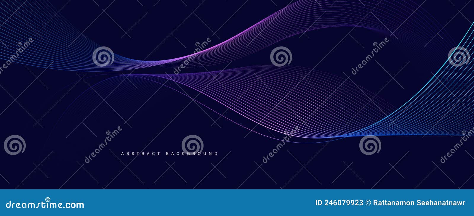 dark abstract background with glowing wave. shiny moving lines  . modern purple blue gradient flowing wave lines.