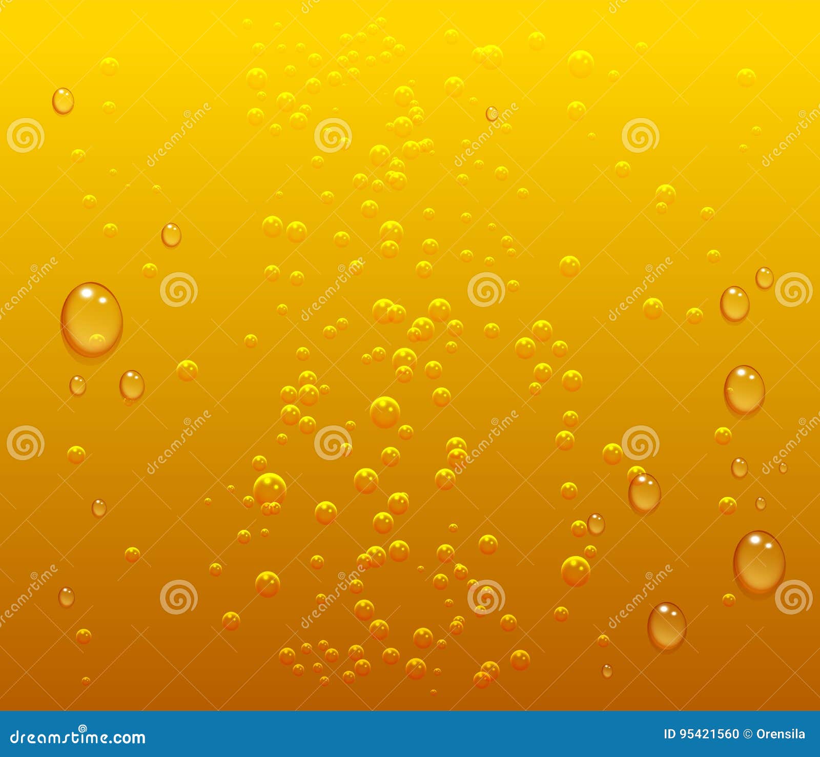 Dark Beer Drops and Bubbles Background Stock Vector Illustration of