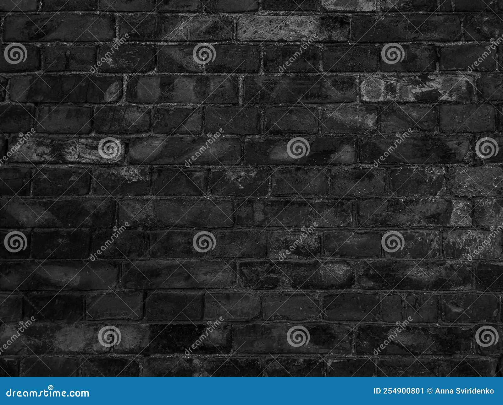 Dark Black Brick Wall Texture Stock Image Image of retro, interior