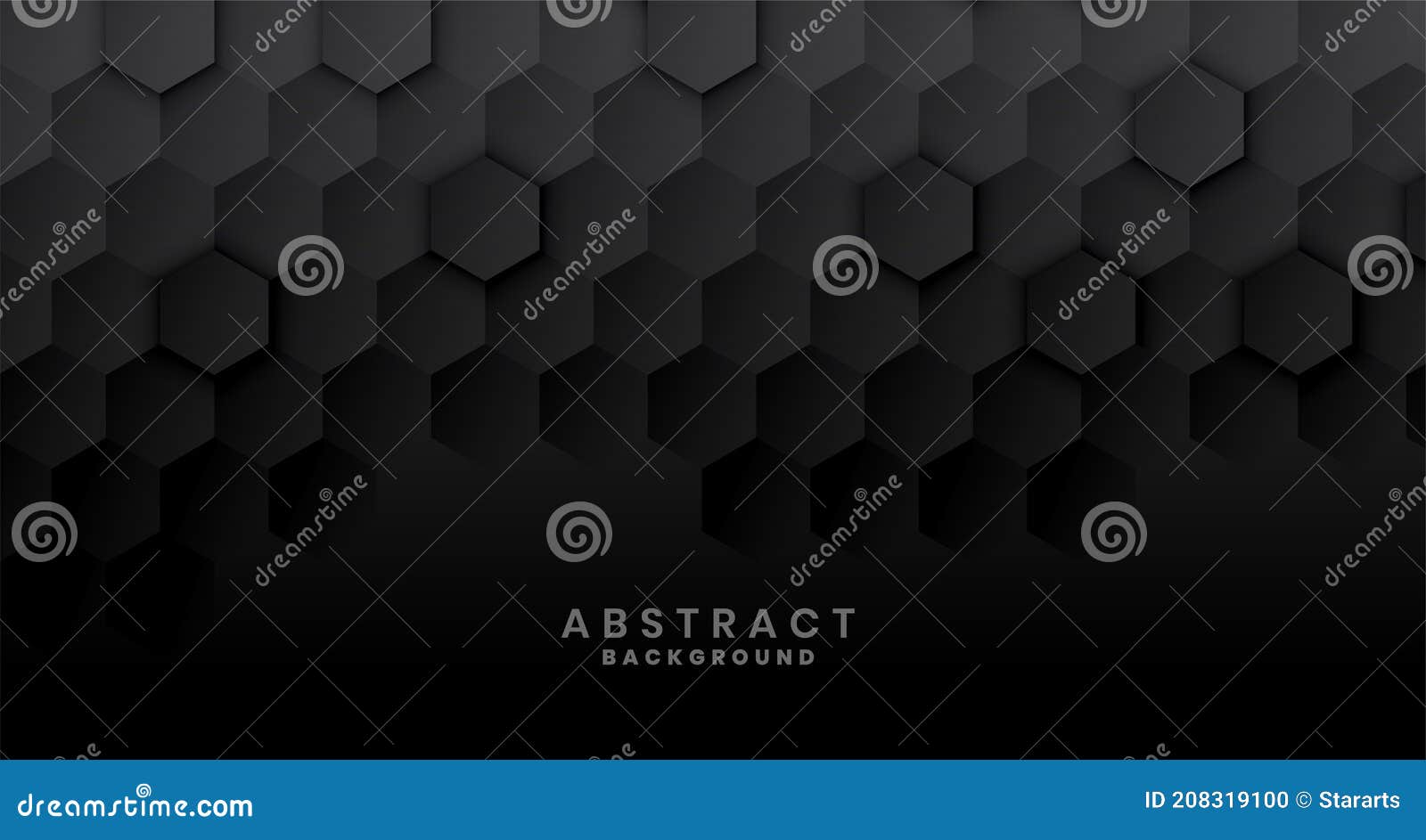 dark black hexagonal background concept 