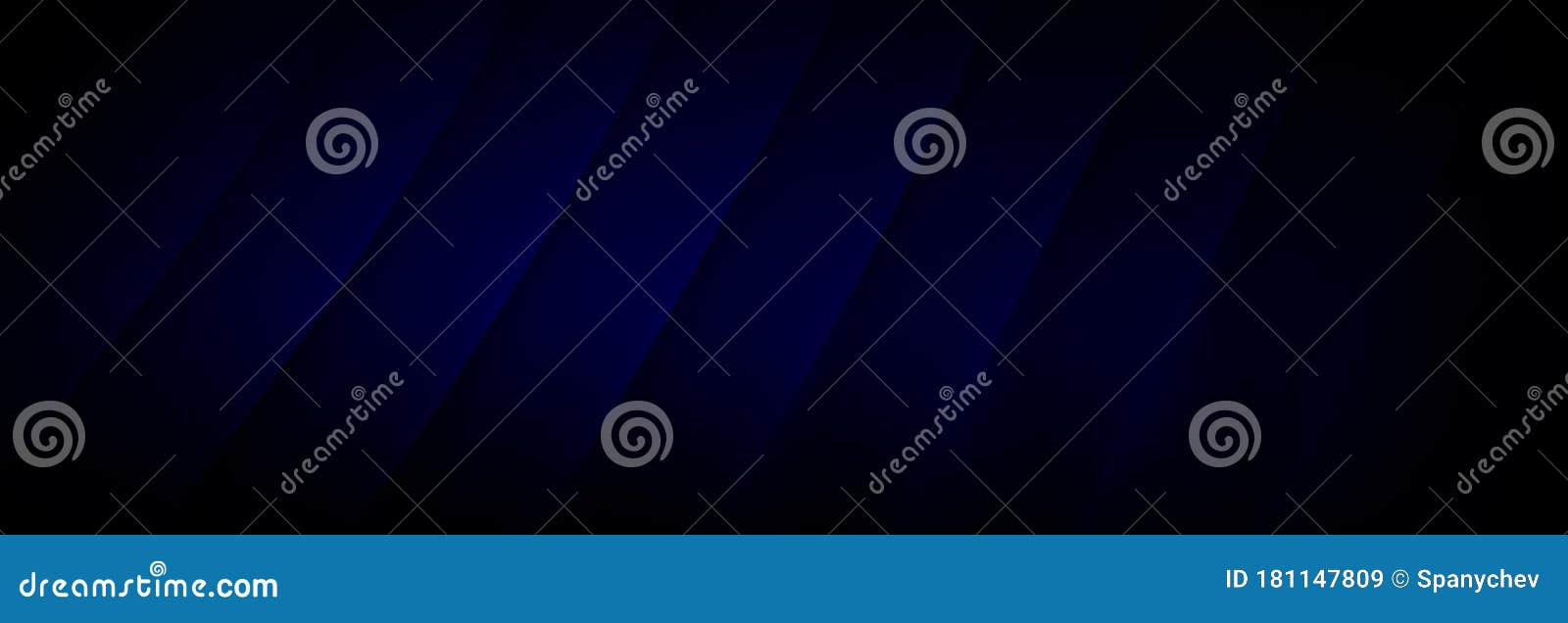 Dark Blue Abstract Background for Wide Banner Stock Illustration