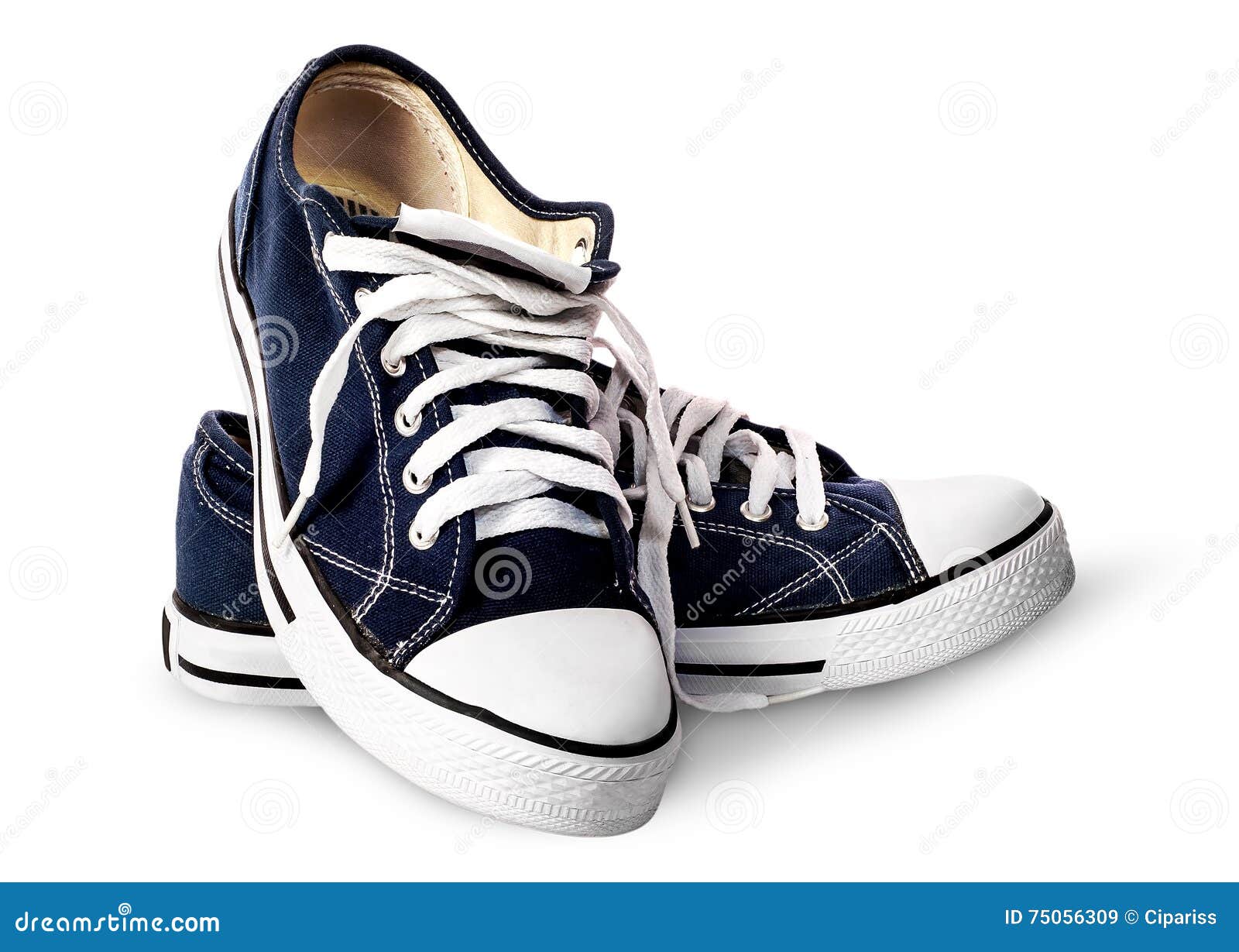 Dark Blue Athletic Shoes on Each Other Stock Image - Image of fashioned ...