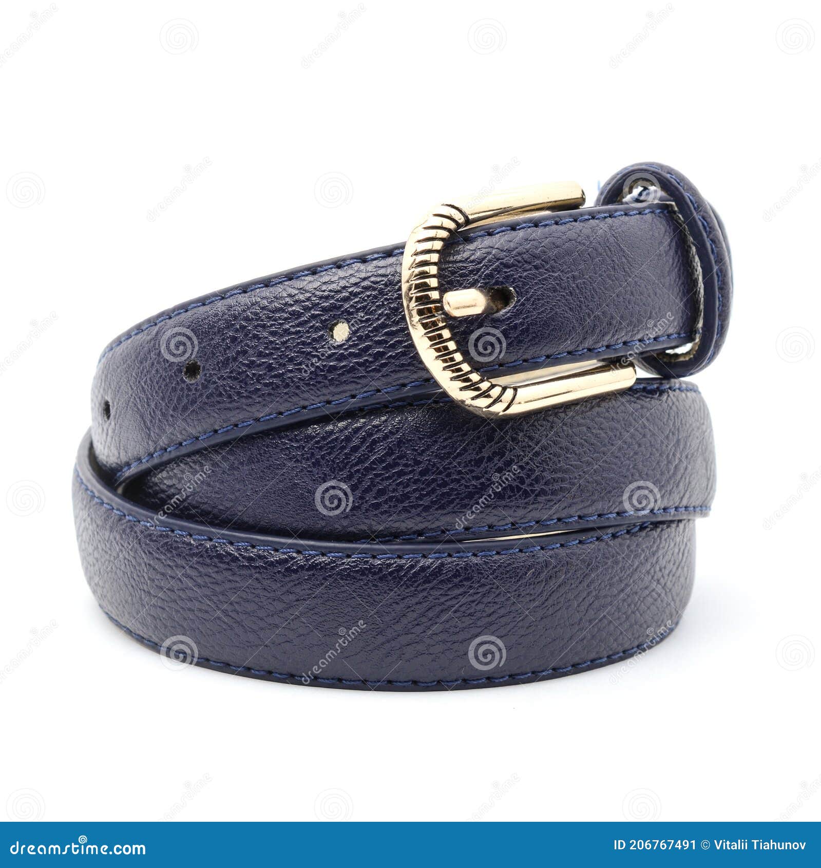 Dark Blue Belt Isolated on White Stock Image Image of strip