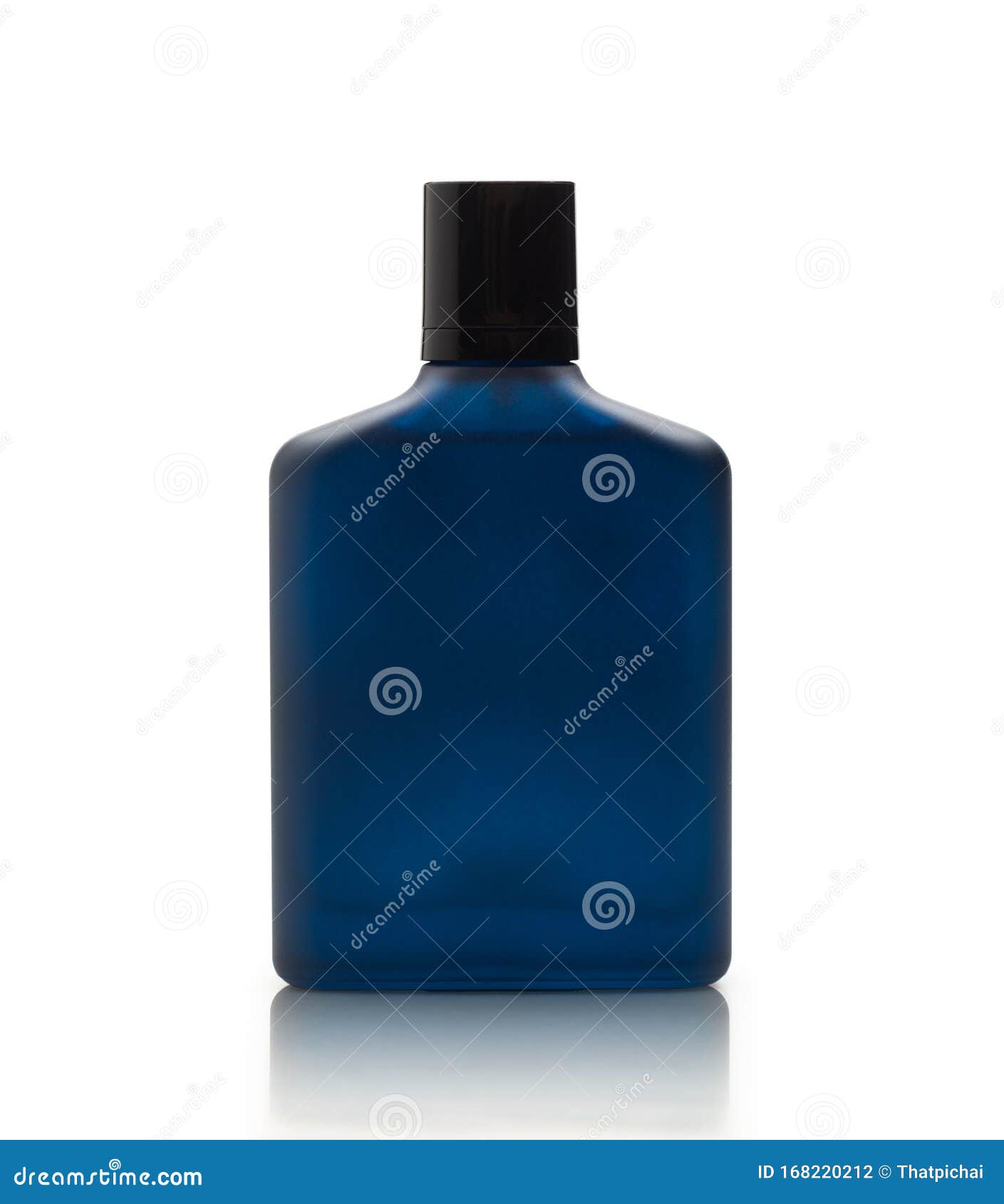 dark blue cologne bottle