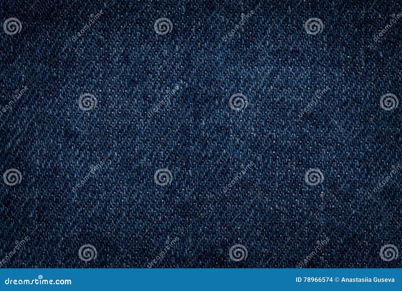Dark Blue Denim Background Closeup. Textured Fabric Stock Photo Image