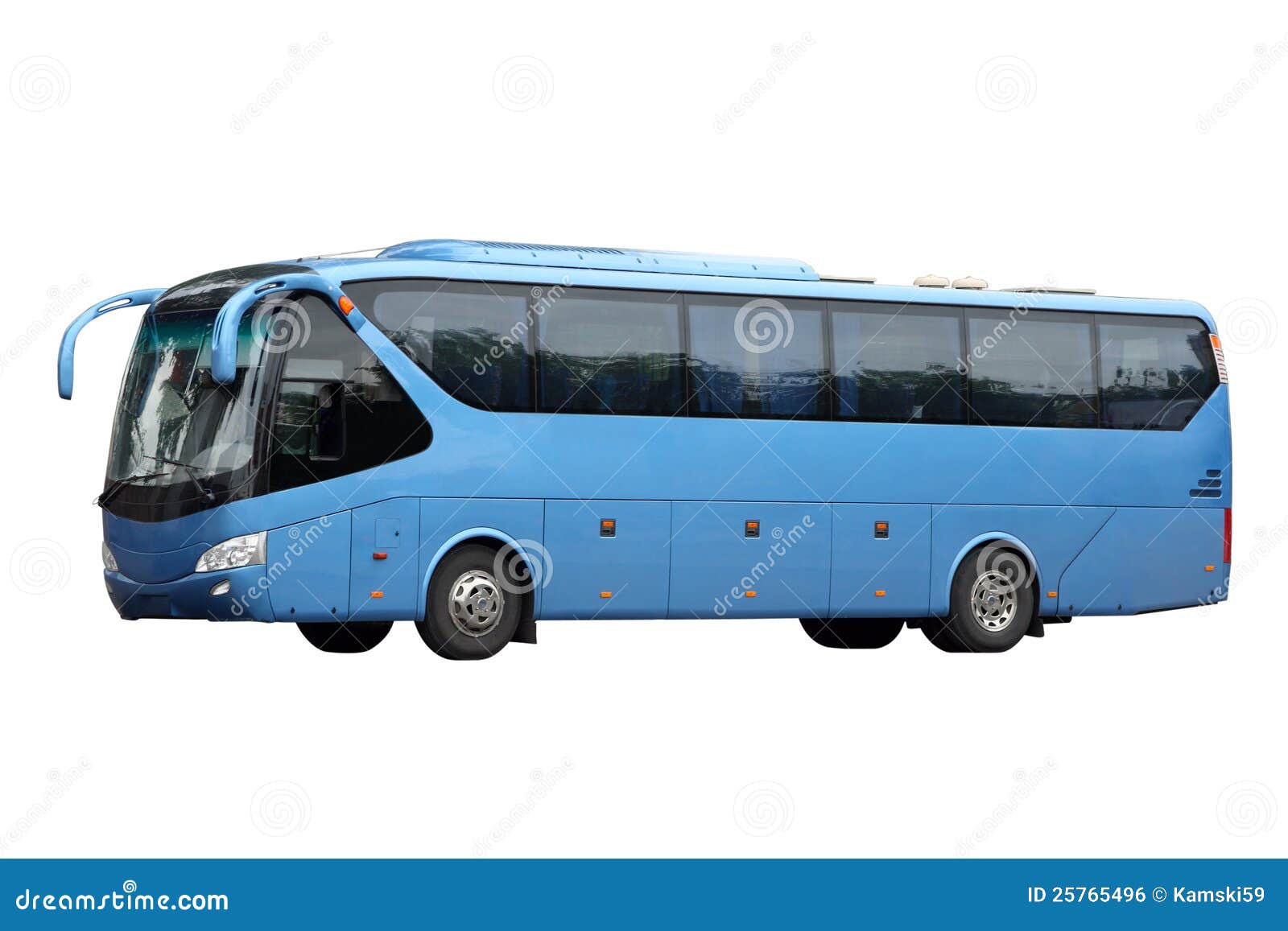 the dark blue excursion bus