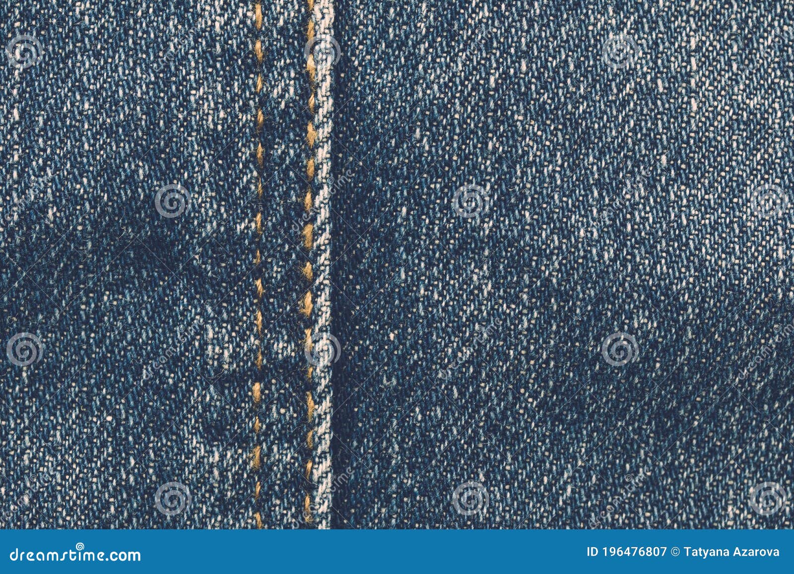 Dark Blue Faded Jean Texture, Shabby Denim Pattern with Seam, Fabric ...