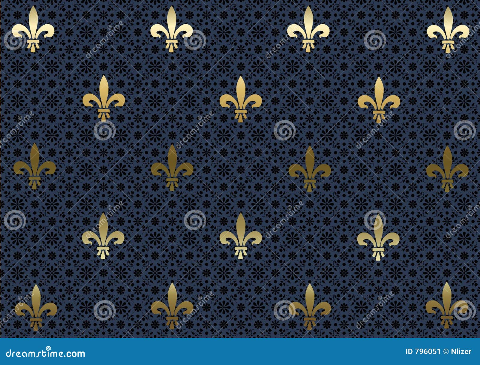 dark blue fleur de lis background wallpaper