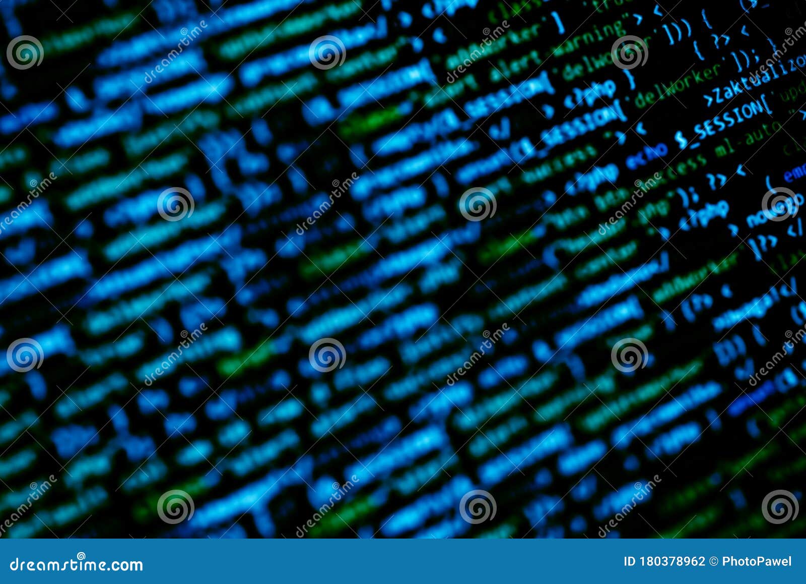 Dark Blue Monitor With Programming Code Technology Abstract Background Dark Blue Monitor With Programming Code Technology Abstract Background