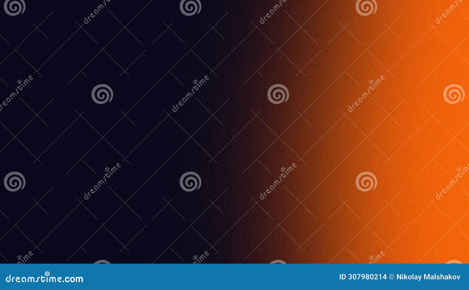 Dark Blue with Orange Gradient Grainy Texture Background. Stock Photo