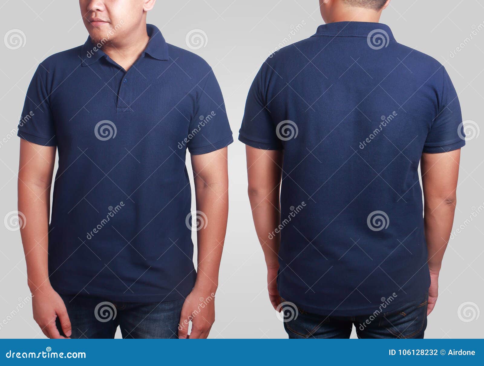 Download Dark Blue Polo Shirt Mockup Template Stock Photo - Image of fashion, blue: 106128232