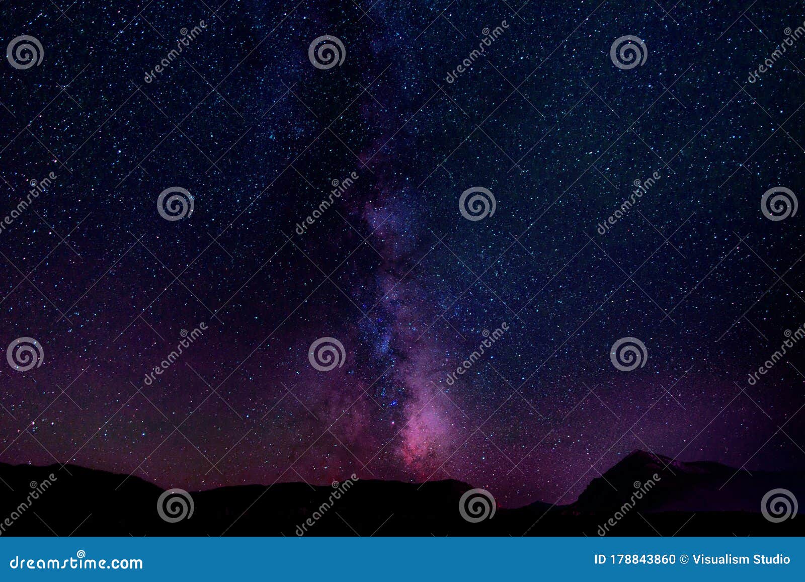 Dark Blue And Purple Space Sky Galaxy And Stars Beautiful Universe