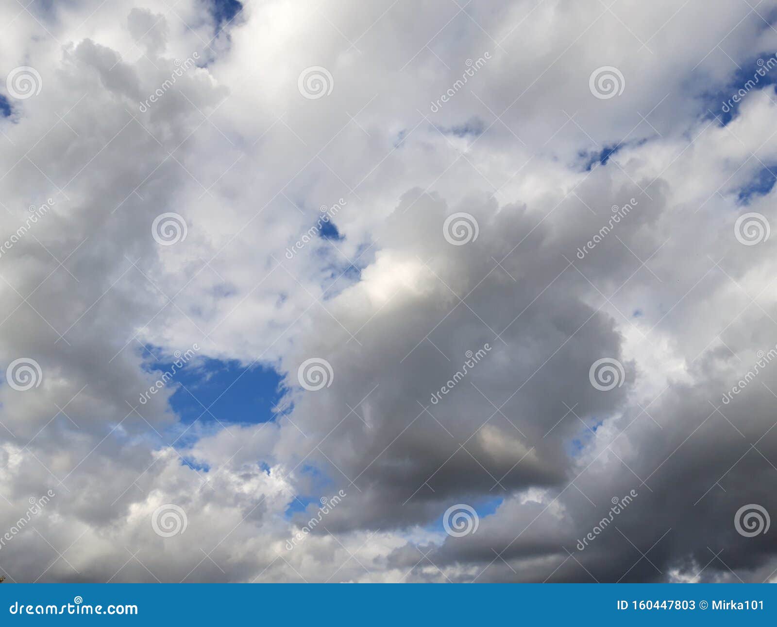 Dark Blue Sky With Clouds Wallpaper
