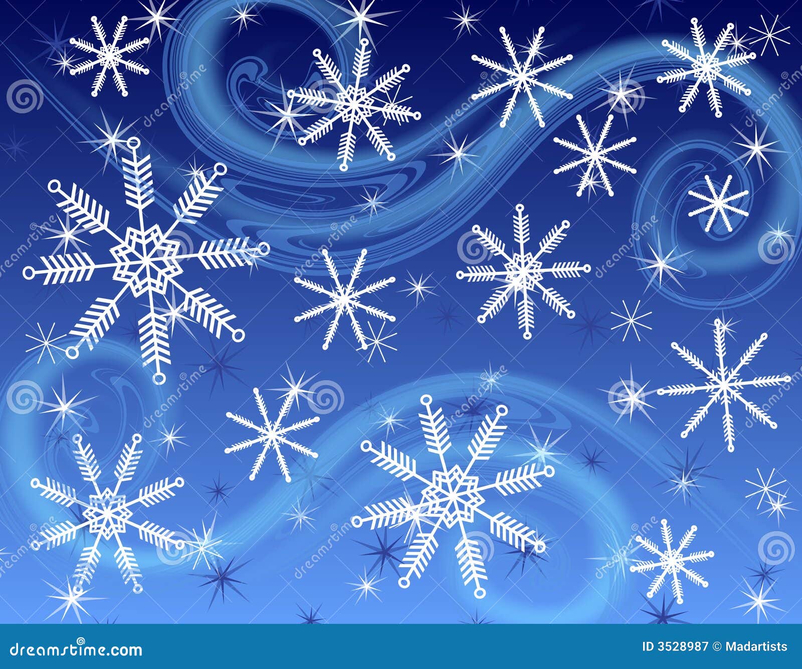 Dark Blue Snowflake Background Picture. Image: 3528987
