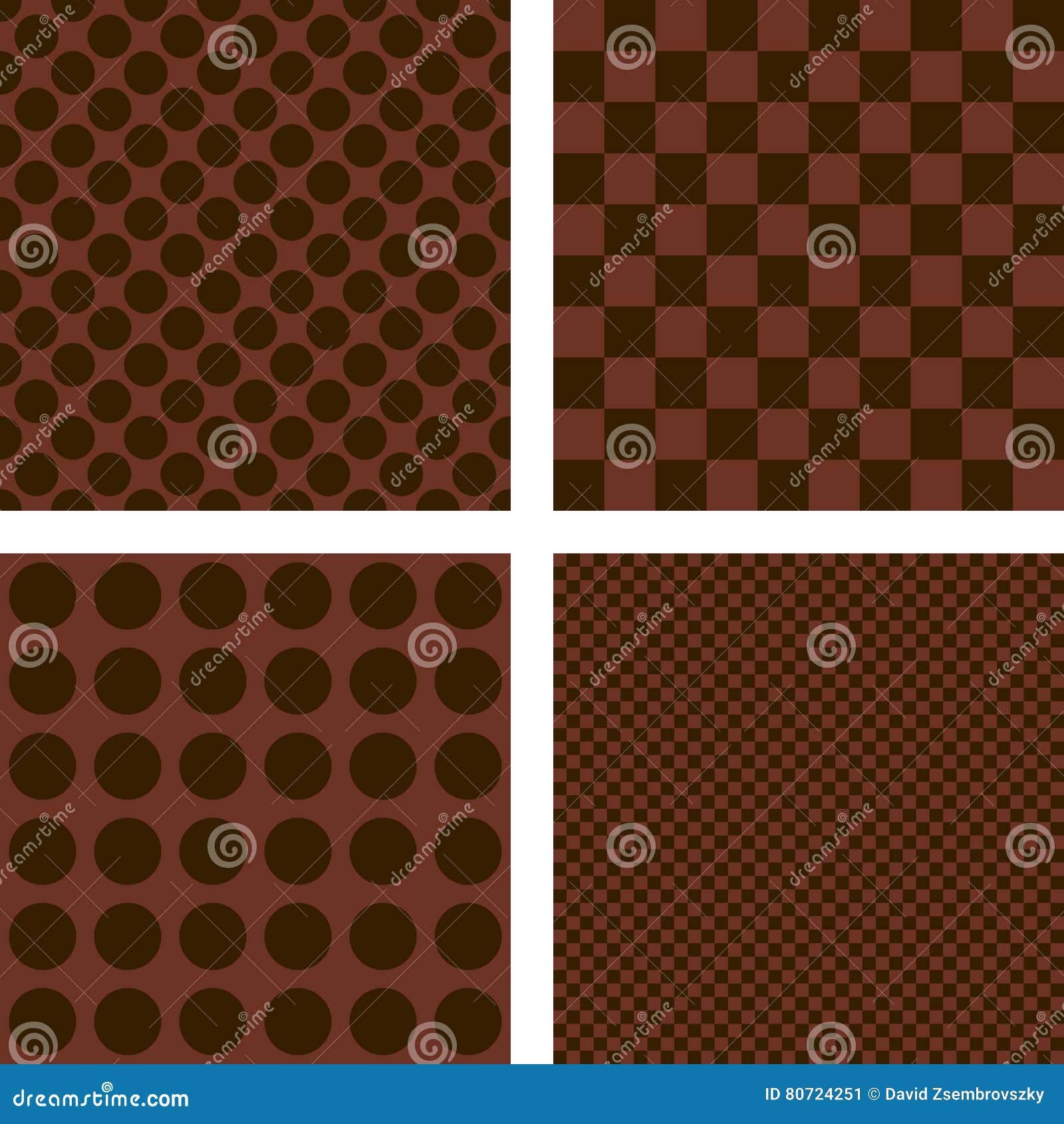 Dark Brown Geometric Shape Wallpaper Set Stock Vector Illustration of