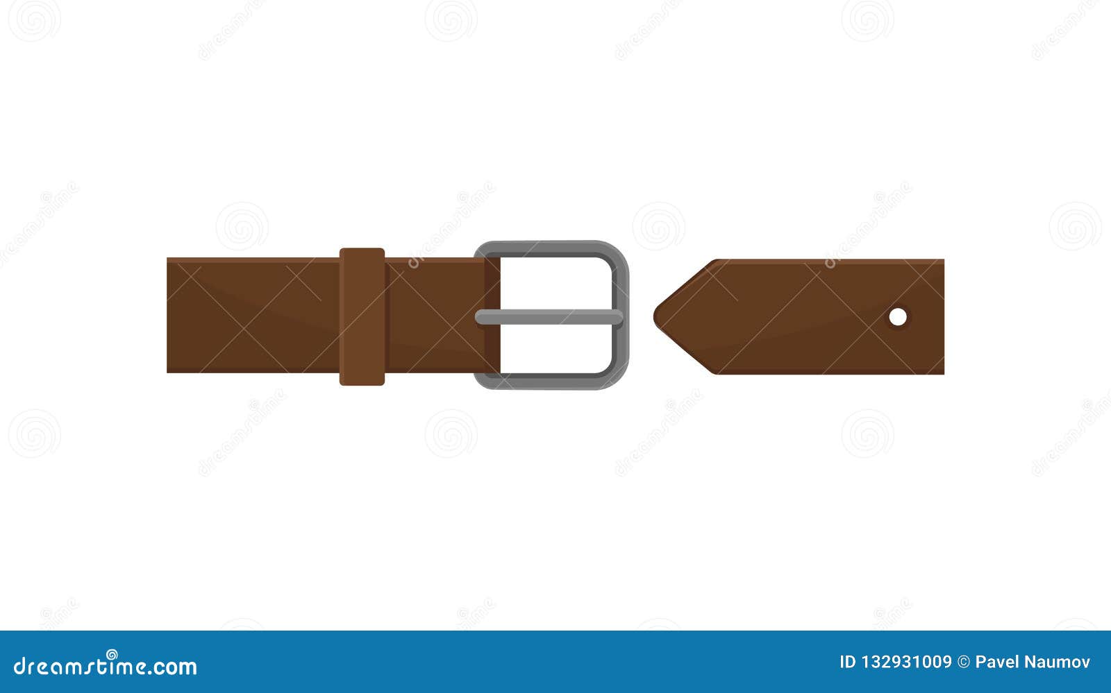 Dark Brown Men Belt with Gray Metal Buckle. Classic Leather Accessory ...