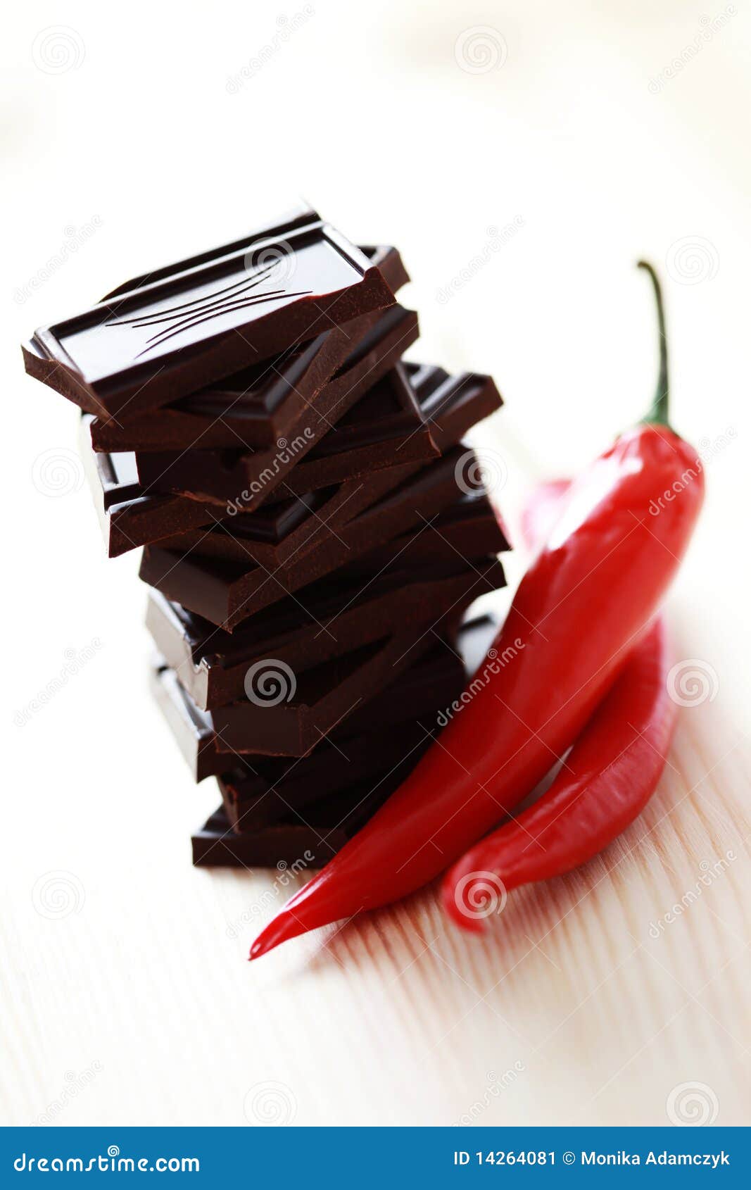 Dark Chocolate with Chilli Pepper Stock Image Image of cocoa, sweet