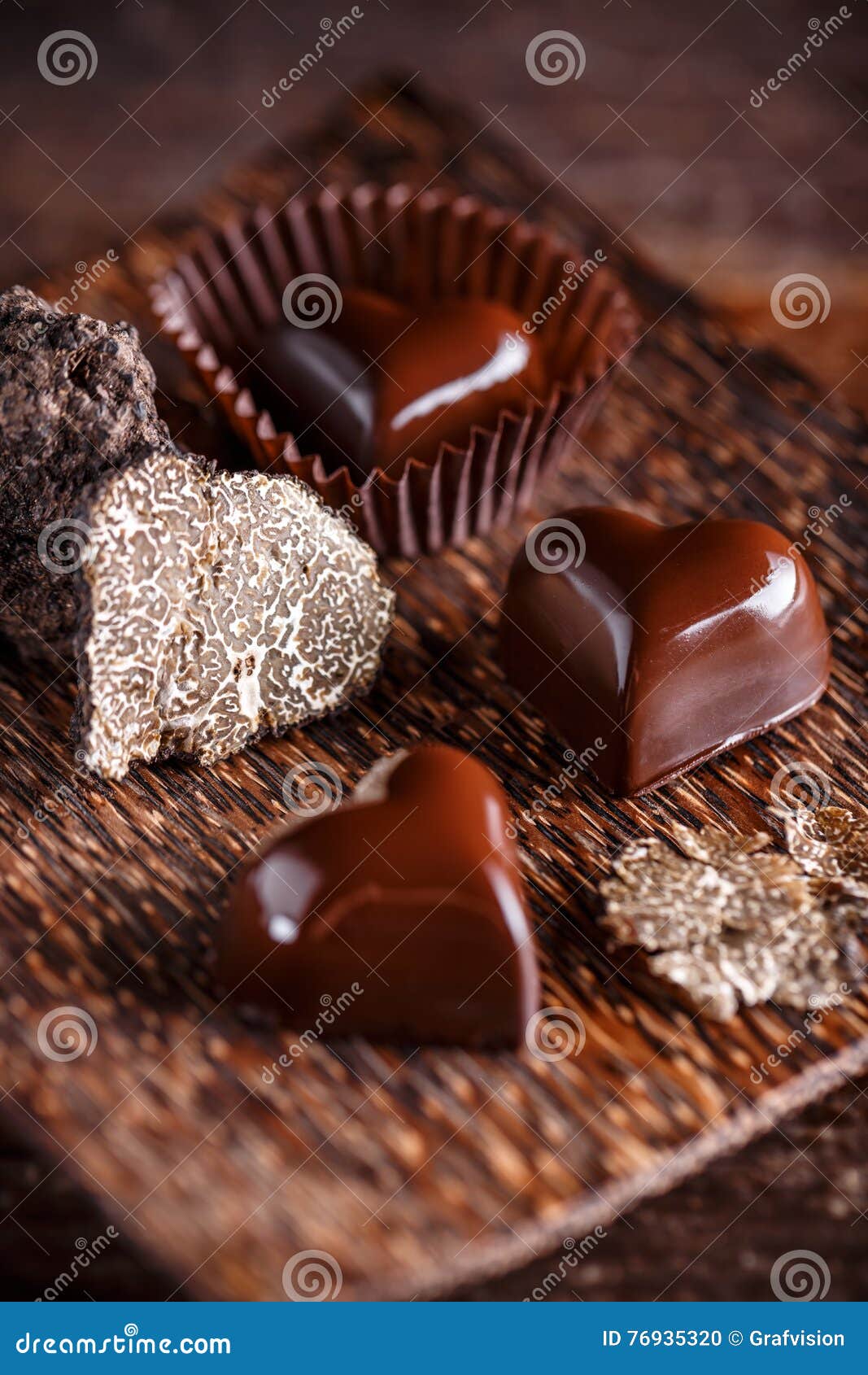 Dark chocolate praline stock photo. Image of chocolate 76935320