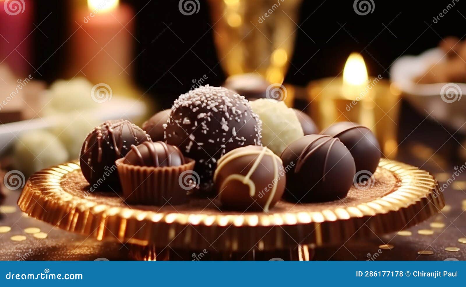 Dark Chocolate Truffles in a Gourmet Collection Stock Illustration Illustration of luxury