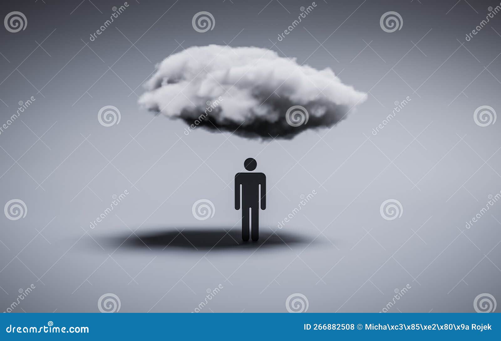 The Dark Cloud Hanging Over Someone Stock Illustration 
