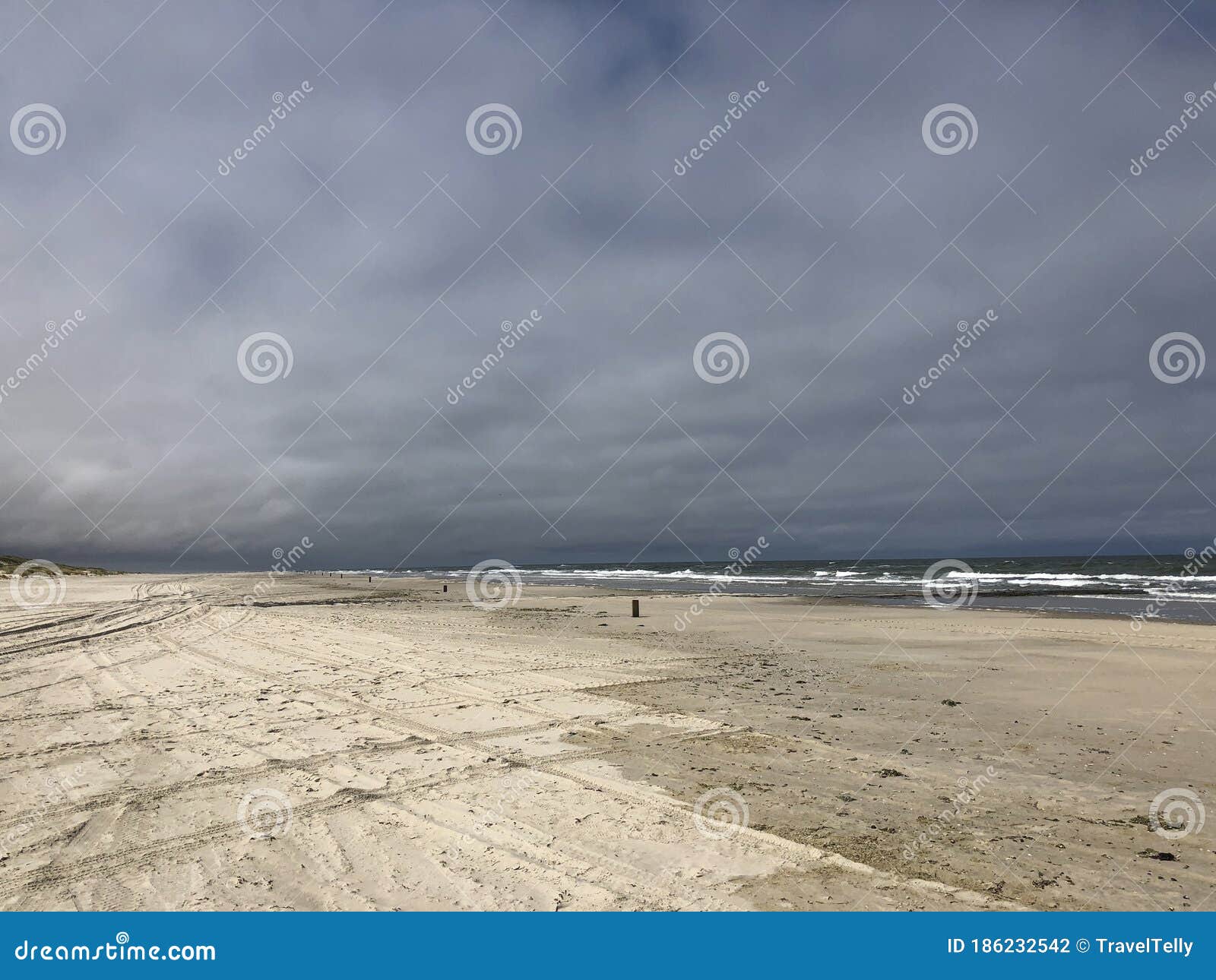 dark clouds above the beach on vlieland