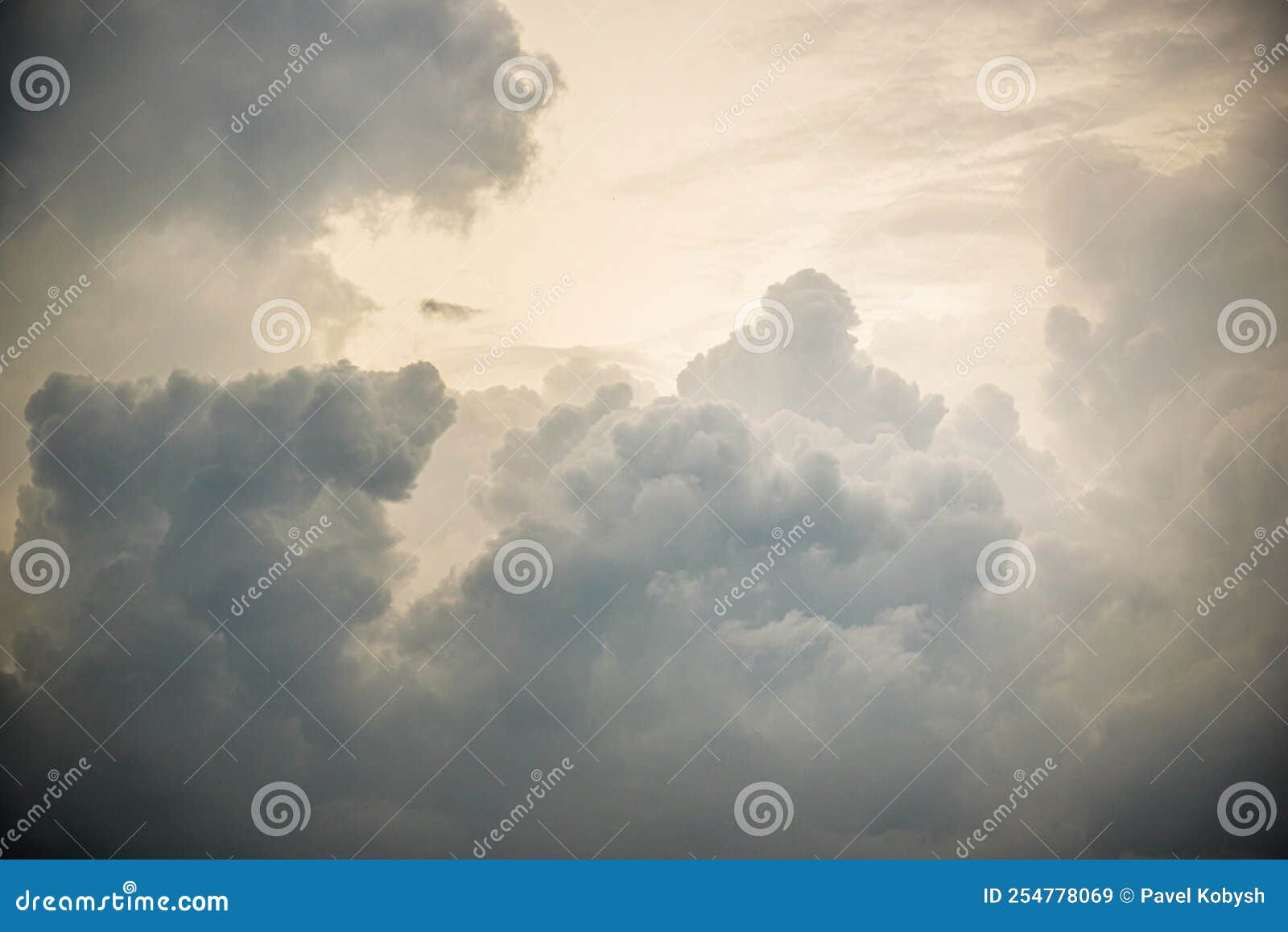 dark clouds before big storm, gory and light blue heavy clouds. nutsy weather concept