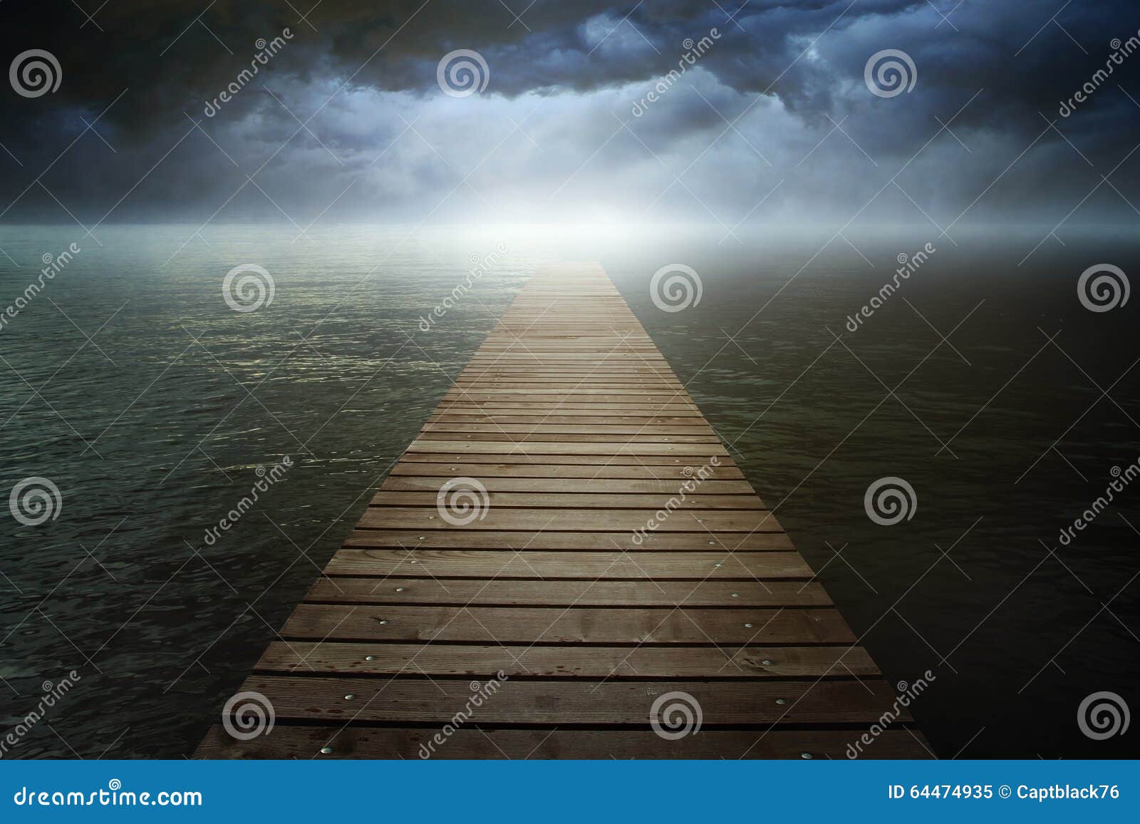 dark cloudscape over surreal lake