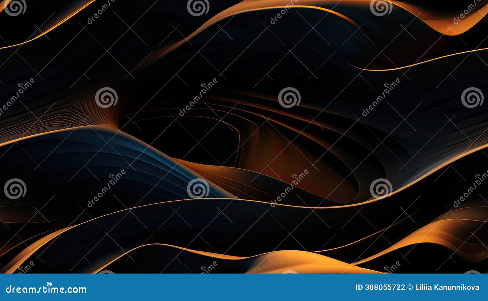 a dark-colored wavy-d fractal , elegantly stretching across the desktop wallpaper, creating a mesmerizing