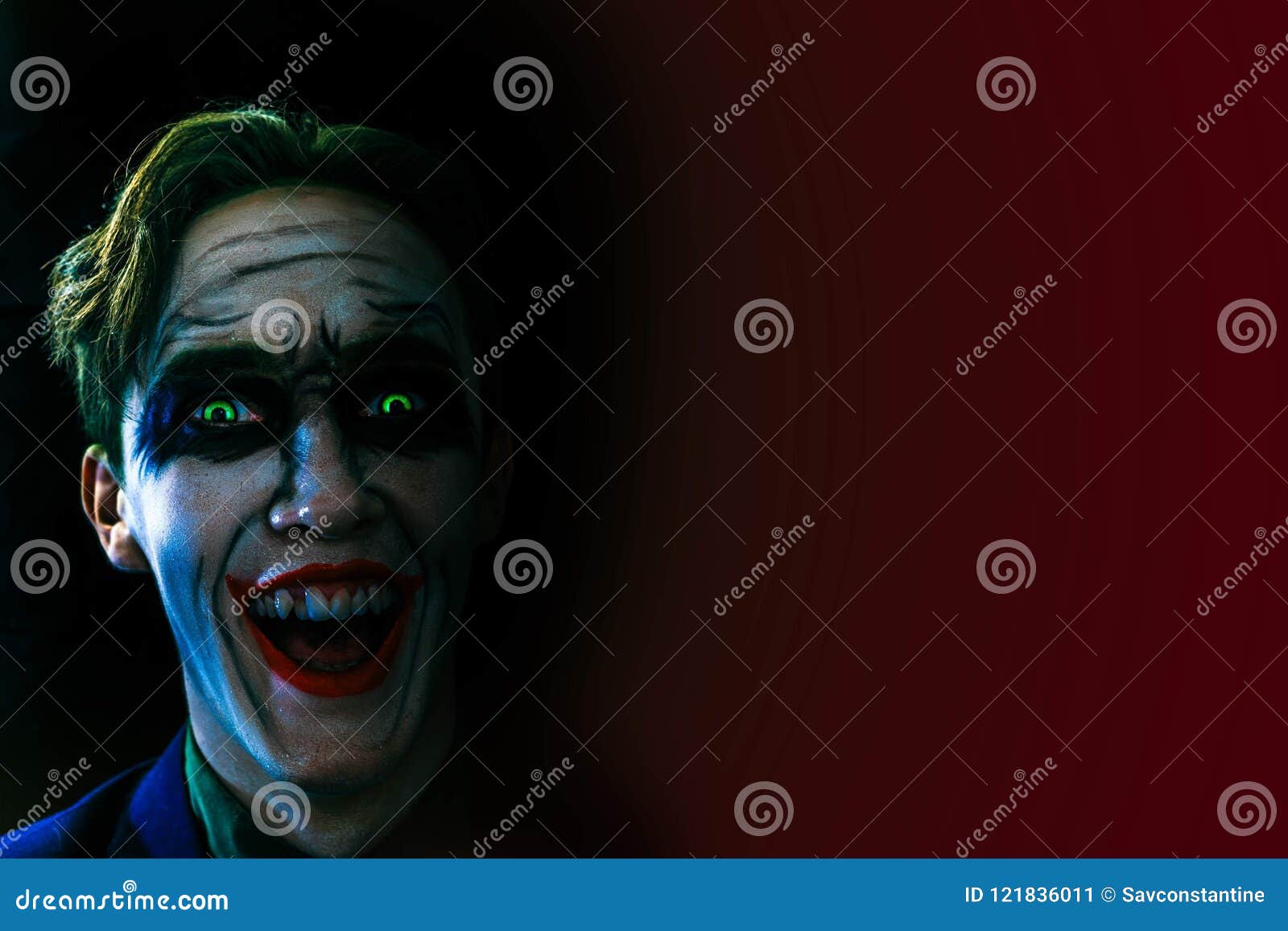 Crazy Joker. stock image. Image of green, eyes, expression - 121836011