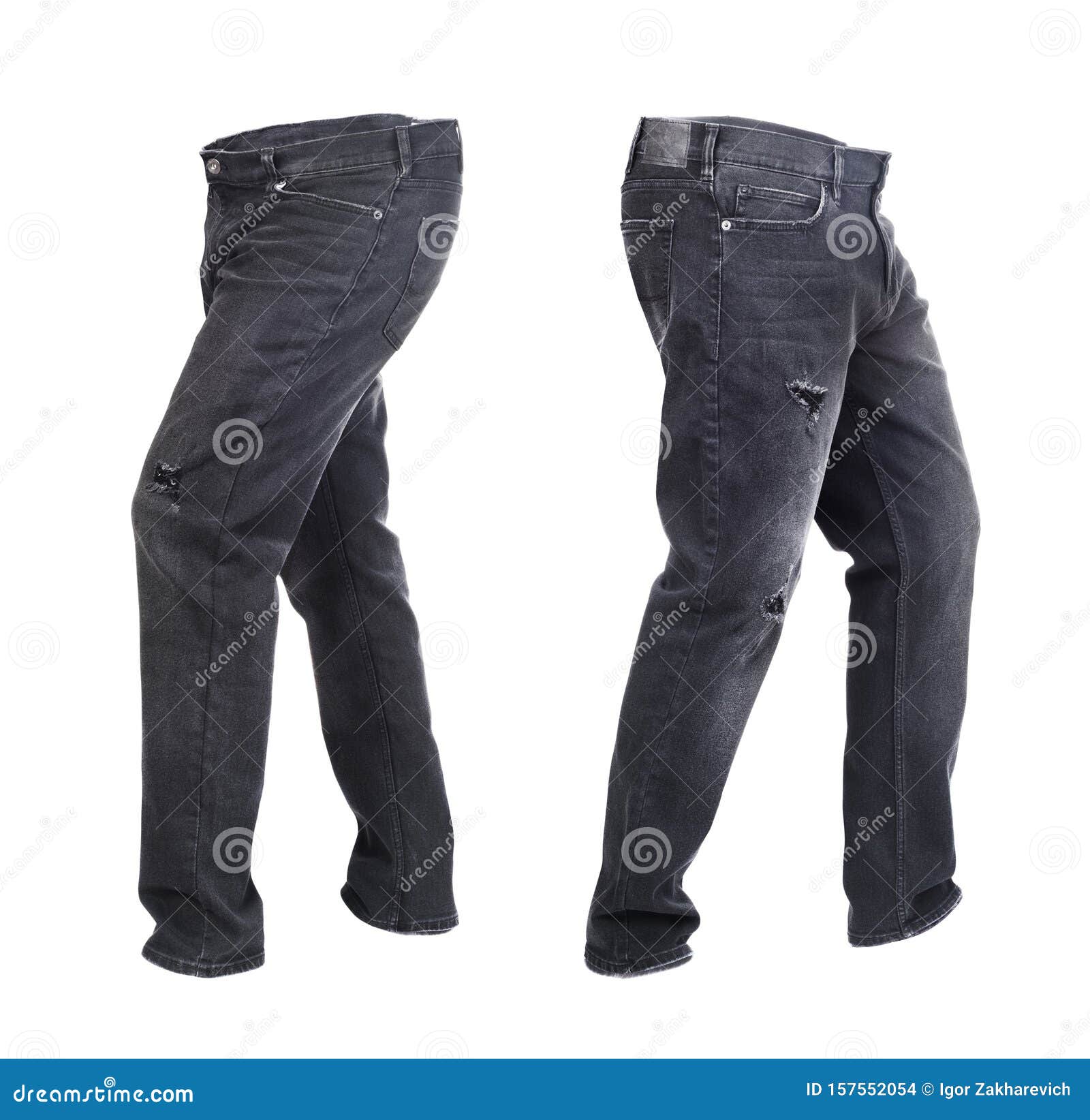 Dark empty denim pants stock photo. Image of color, cotton - 157552054