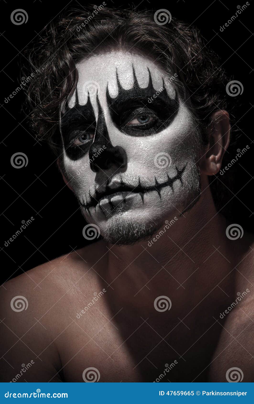 Dark Face Paint stock image. Image of nude, vertical - 47659665