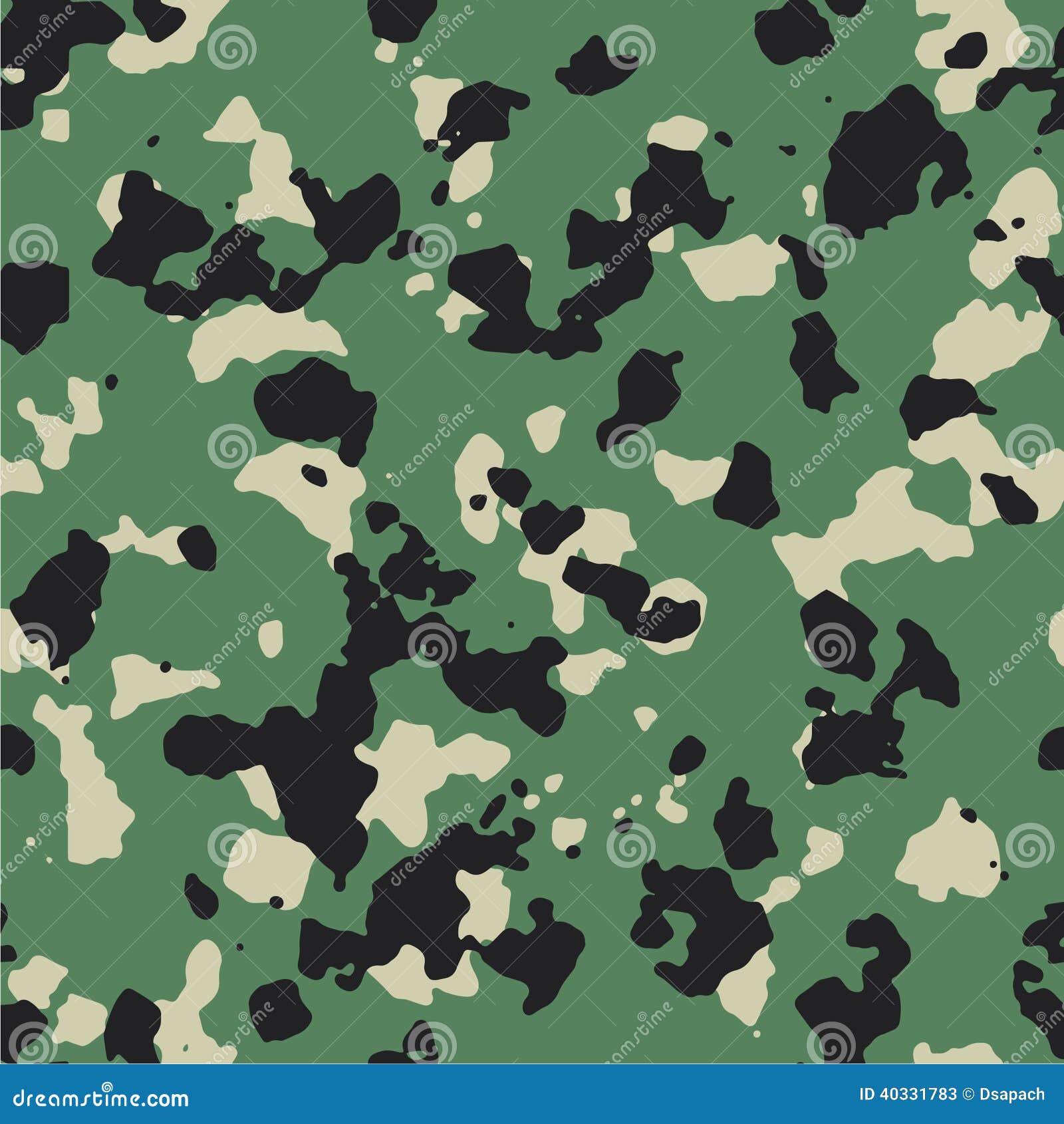 Dark Flecktarn Green Seamless Camo Stock Vector - Illustration of cloth ...