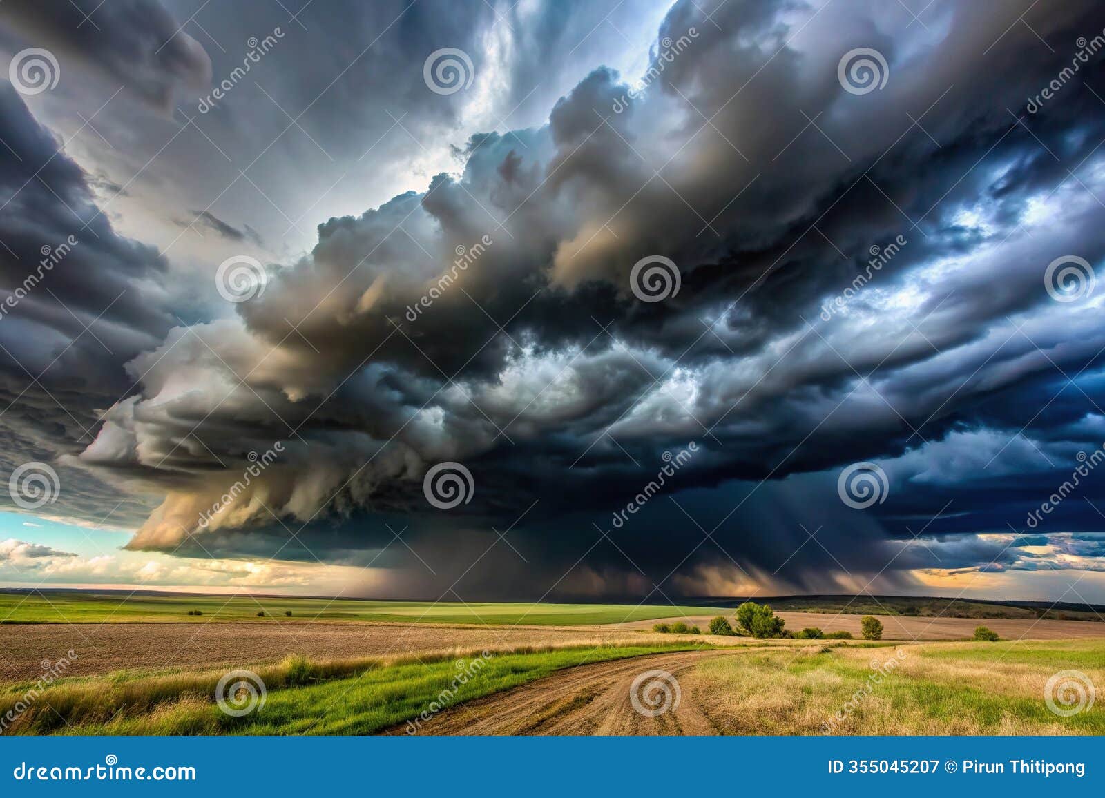 ominous skies: dark and foreboding clouds with low-hanging stratus - generative ai